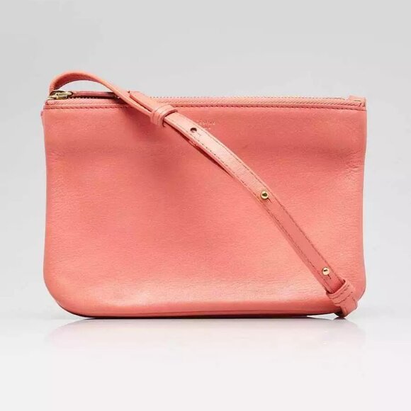 Celine Pink Leather Small Trio Crossbody Bag - Picture 2 of 12